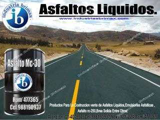 Gran venta de asfalto liquido mc-30 para imprimacion de pistas e carreteras llame hoy