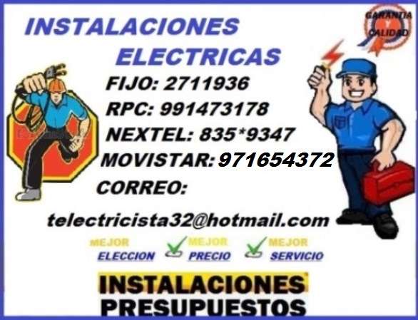 Electricista san isidro domicilio servicio 991473178 - 971654372