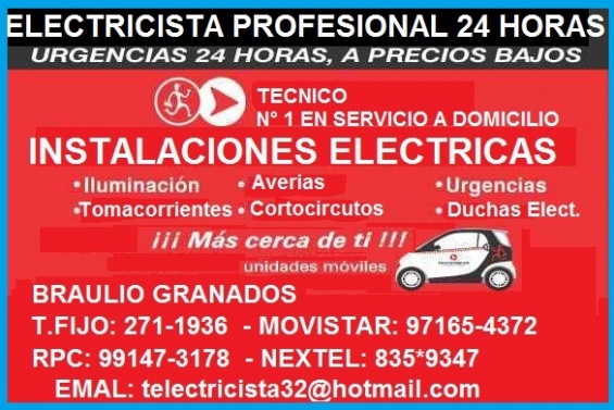 Electricista miraflores domicilio repara 991473178 - 971654372