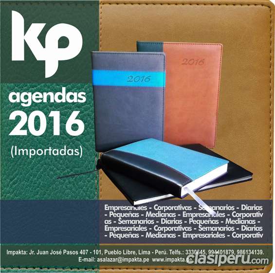 Agendas kp 2016 lima perú telf. 3330645