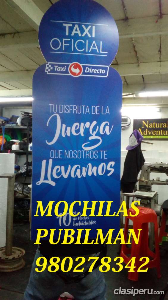 Mochilas publicitarias con online cartel